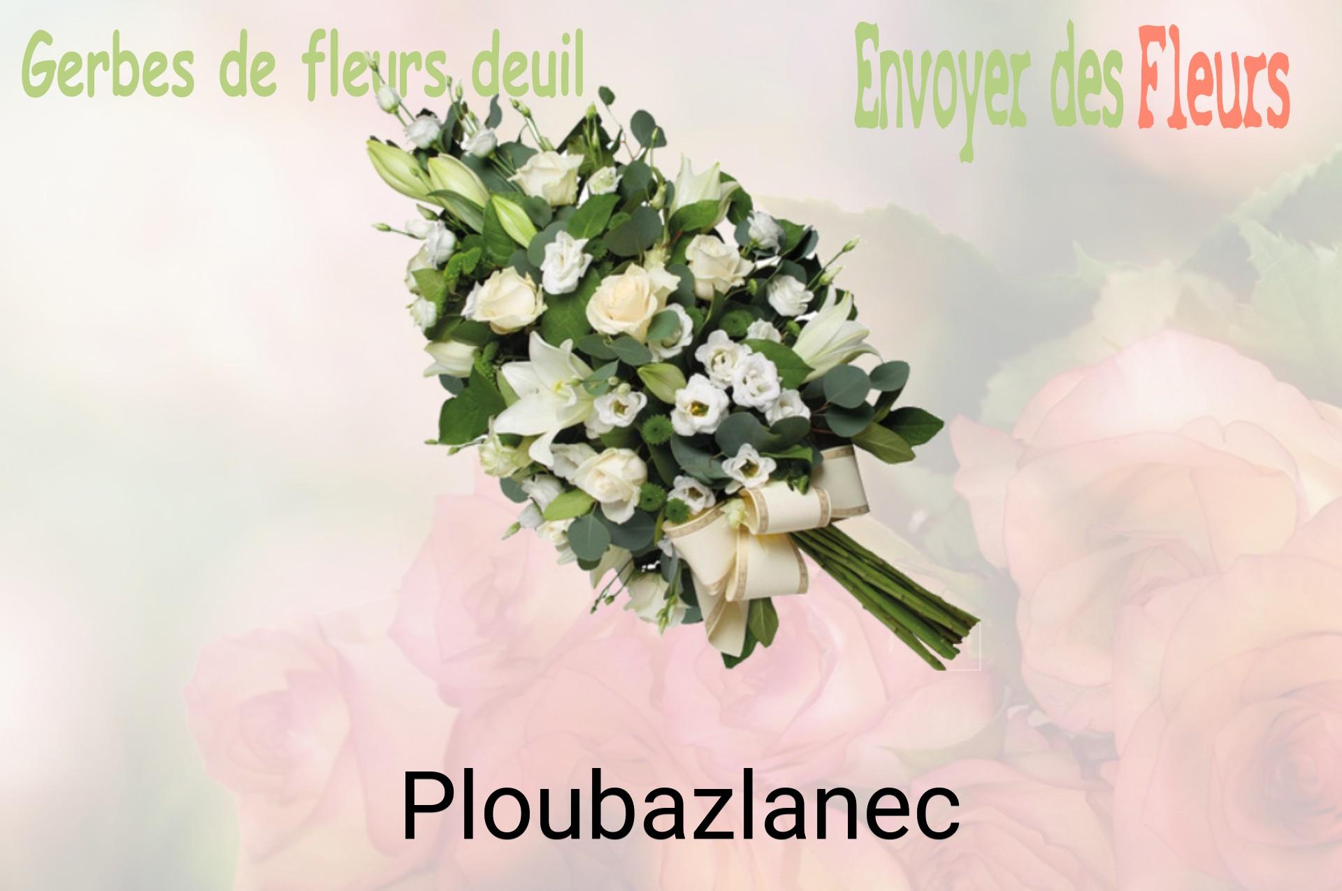 Gerbe de fleurs de deuil livrée à Ploubazlanec